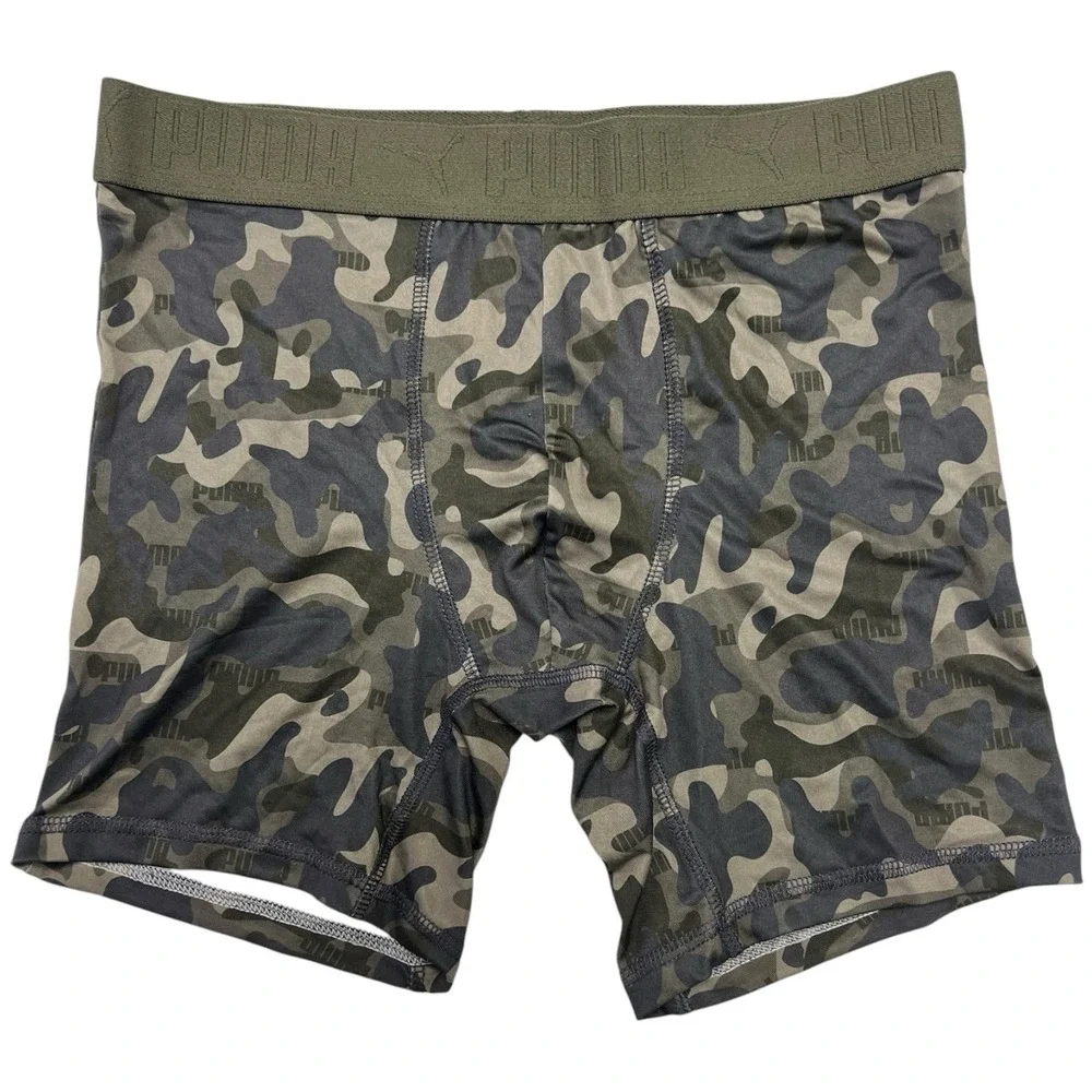 PUMA Men's Boxer Briefs 4-Pack Athletic Fit  Stretch Cooling Underwear Size S